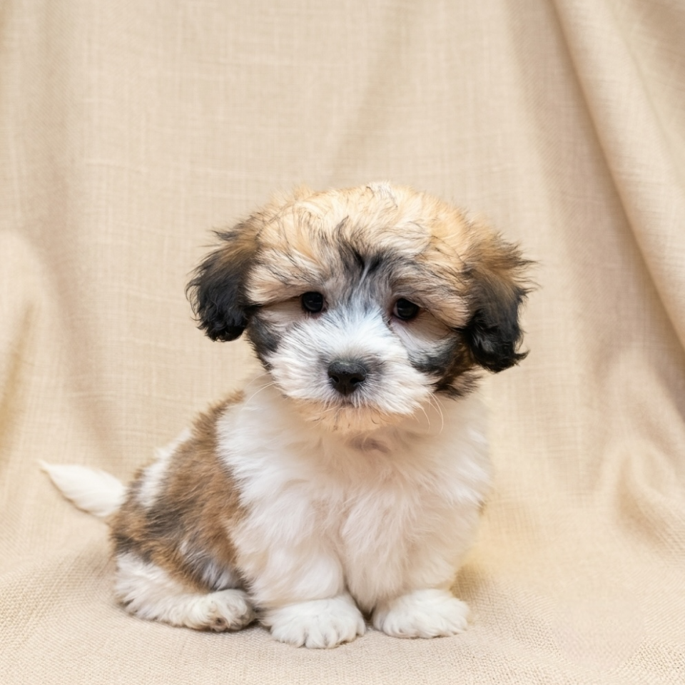 Barnabe chiot coton de tulear tricolore